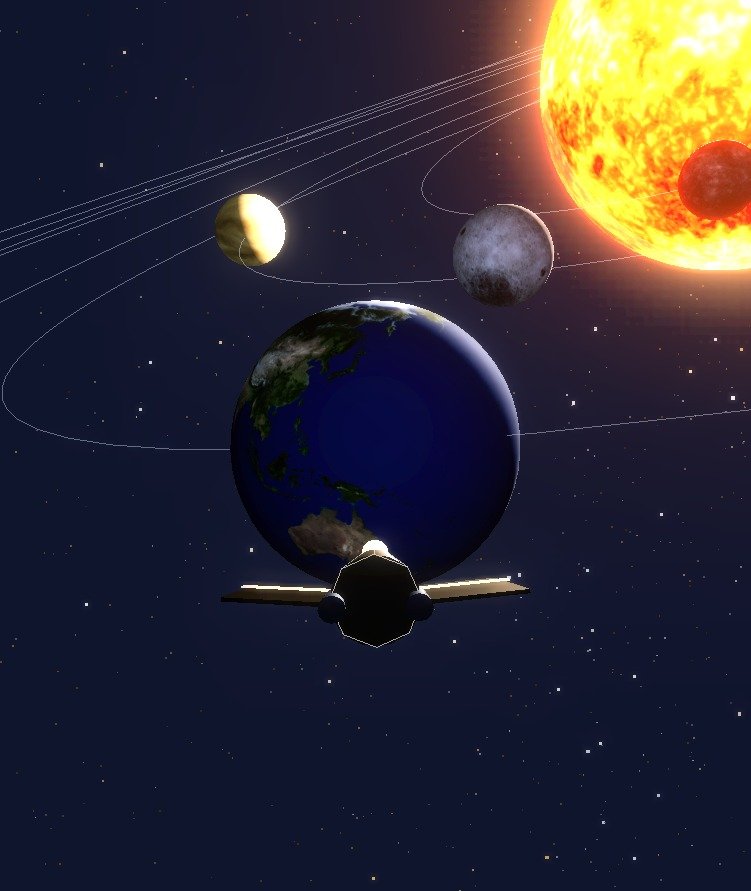 Le jeu Voyage : un vaisseau quitte l'orbite terrestre, cap sur les étoiles